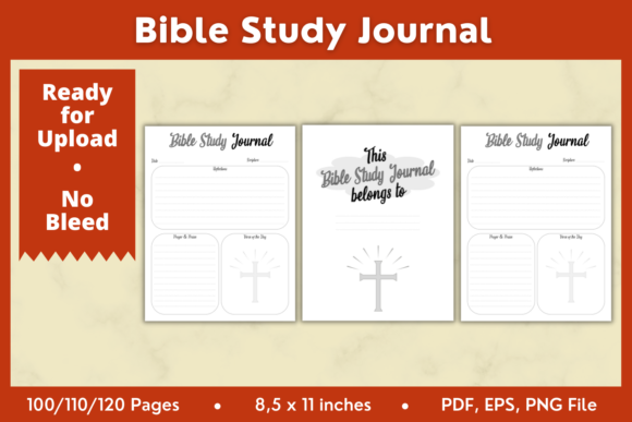 Bible Study Journal KDP Interior 8,5x11