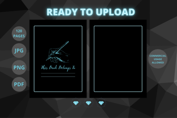 Black Paper Sketchbook KDP Template V-2