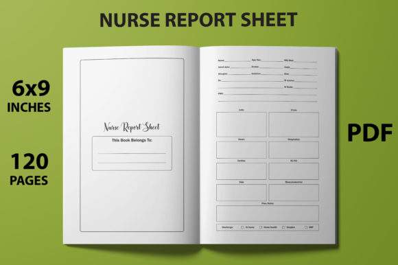 Efficient Nurse Report Sheet for KDP Publishing