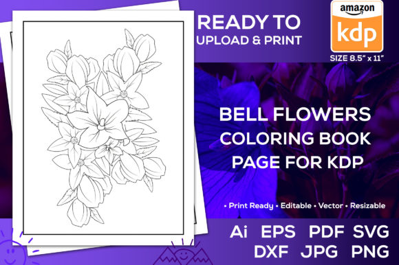 Exploring the Versatility of Bellflowers in a Digital Printable Coloring Book