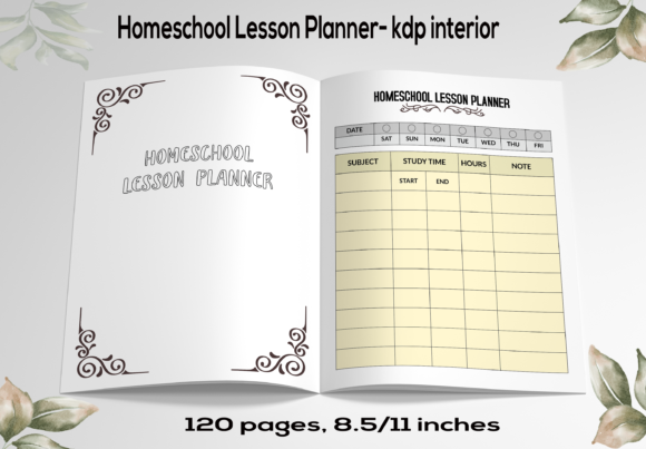 Homeschool Planner- Kdp Interior: A Strategic Tool for Organized and Effective Learning