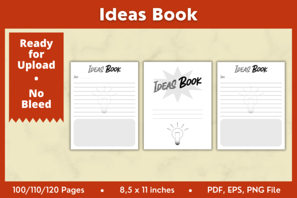 Maximizing Your Creative Potential with the Ideas Book KDP Interior 8,5x11in