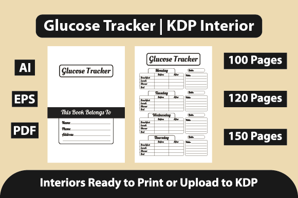 Strategic Use of the Glucose Tracker Journal - KDP Interior for Enhanced Planning and Decision-Making