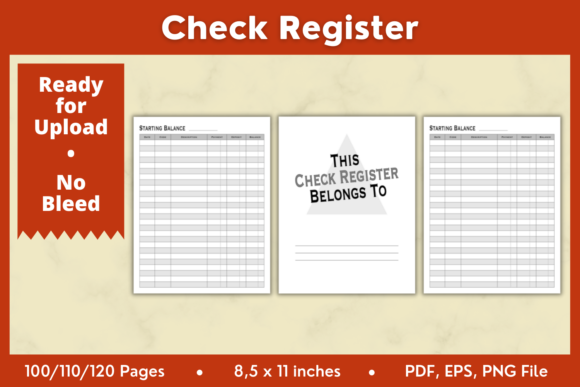 Streamline Your Financial Tracking with Check Register KDP Interior