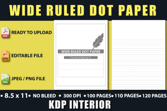 Wide Ruled Dot Paper – A Versatile Tool for KDP Publishers